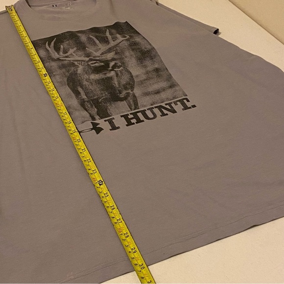 Under Armour Men’s “I Hunt” Gray Short Sleeve T Shirt Crew Neck Size L - Picture 10 of 10